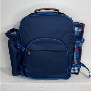 Red Envelope blue travel picnic cooler backpack